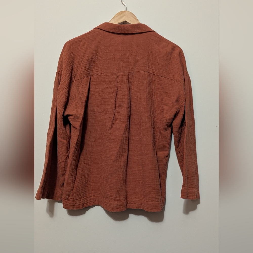 Madewell Terracotta Button-Up Shirt - Picture 2 of 4